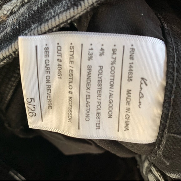 Size 5 kancan black acid wash jeans. - Picture 3 of 4